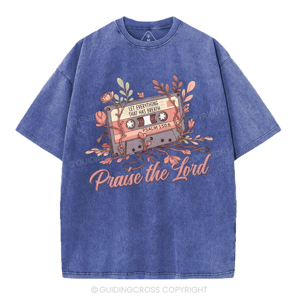 Praise The Lord Christian Washed T-Shirt