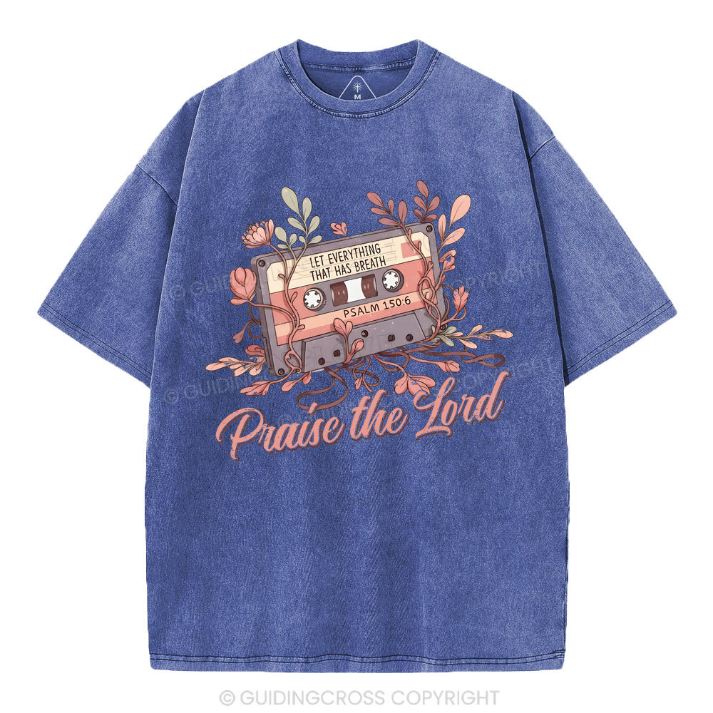 Praise The Lord Christian Washed T-Shirt