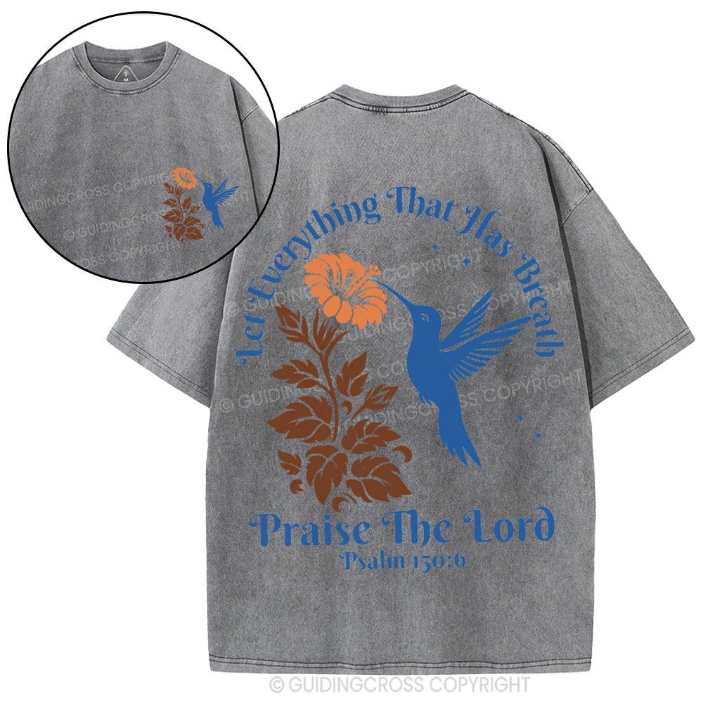 Praise The Lord Christian Washed T-Shirt