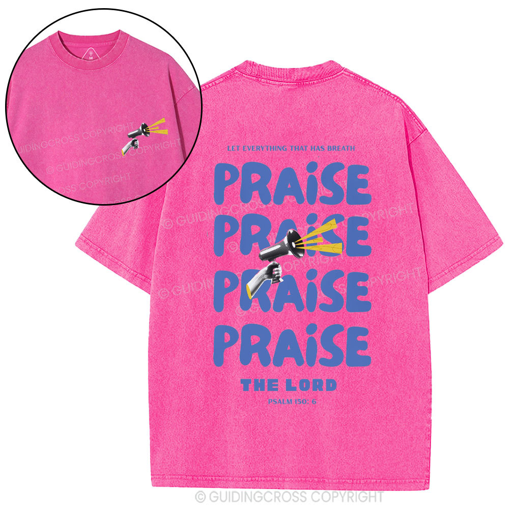 Praise The Lord Christian Washed T-Shirt