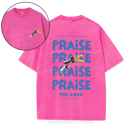 Praise The Lord Christian Washed T-Shirt