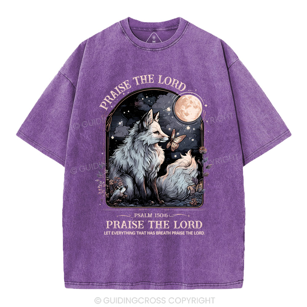 Praise The Lord Christian Washed T-Shirt