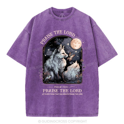 Praise The Lord Christian Washed T-Shirt