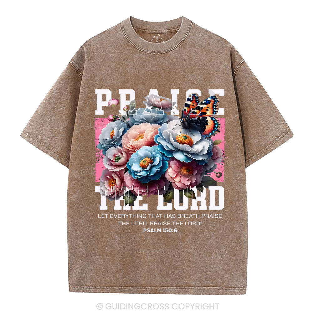 Praise The Lord Christian Washed T-Shirt