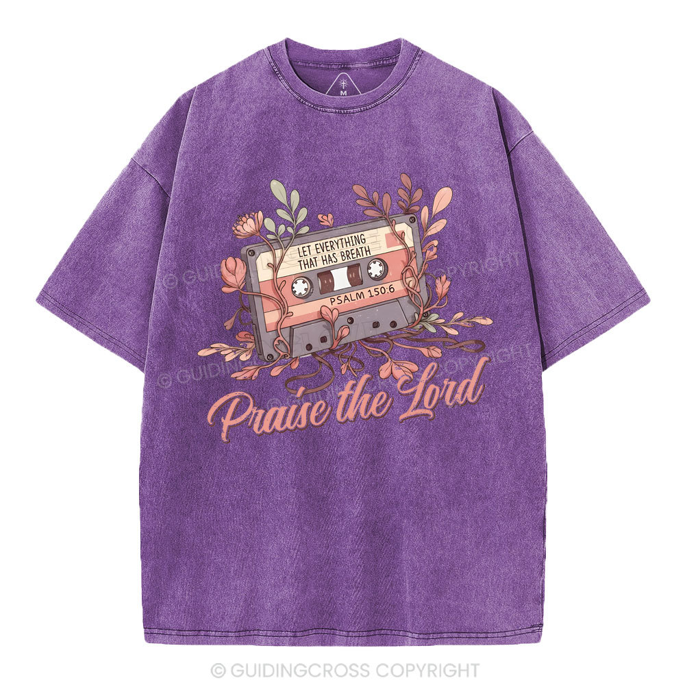 Praise The Lord Christian Washed T-Shirt