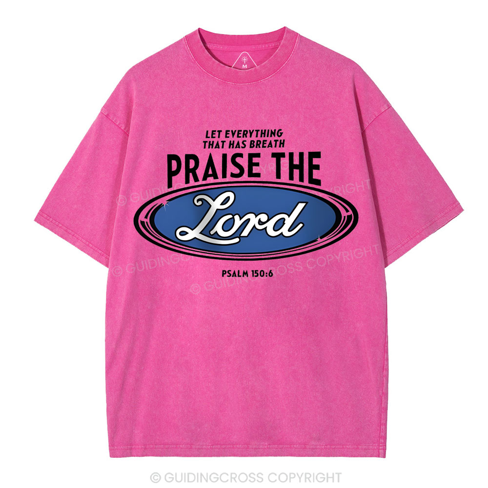 Praise The Lord Christian Washed T-Shirt