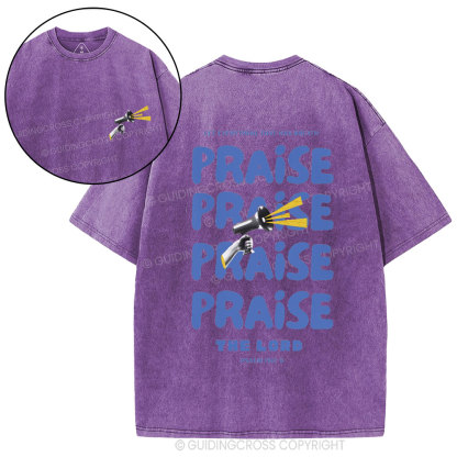 Praise The Lord Christian Washed T-Shirt