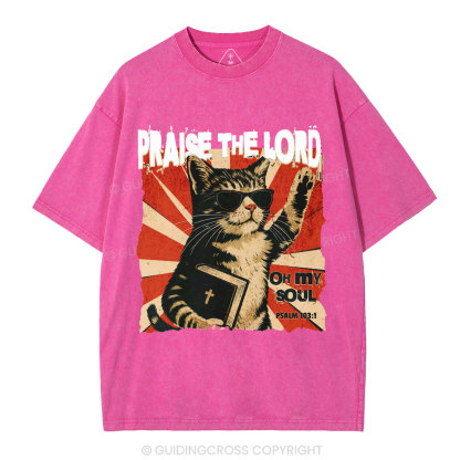 Praise The Lord Christian Washed T-Shirt