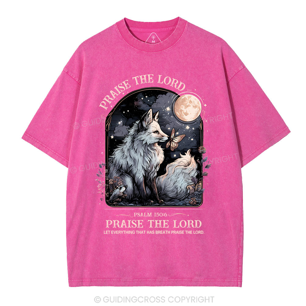 Praise The Lord Christian Washed T-Shirt