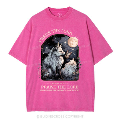 Praise The Lord Christian Washed T-Shirt