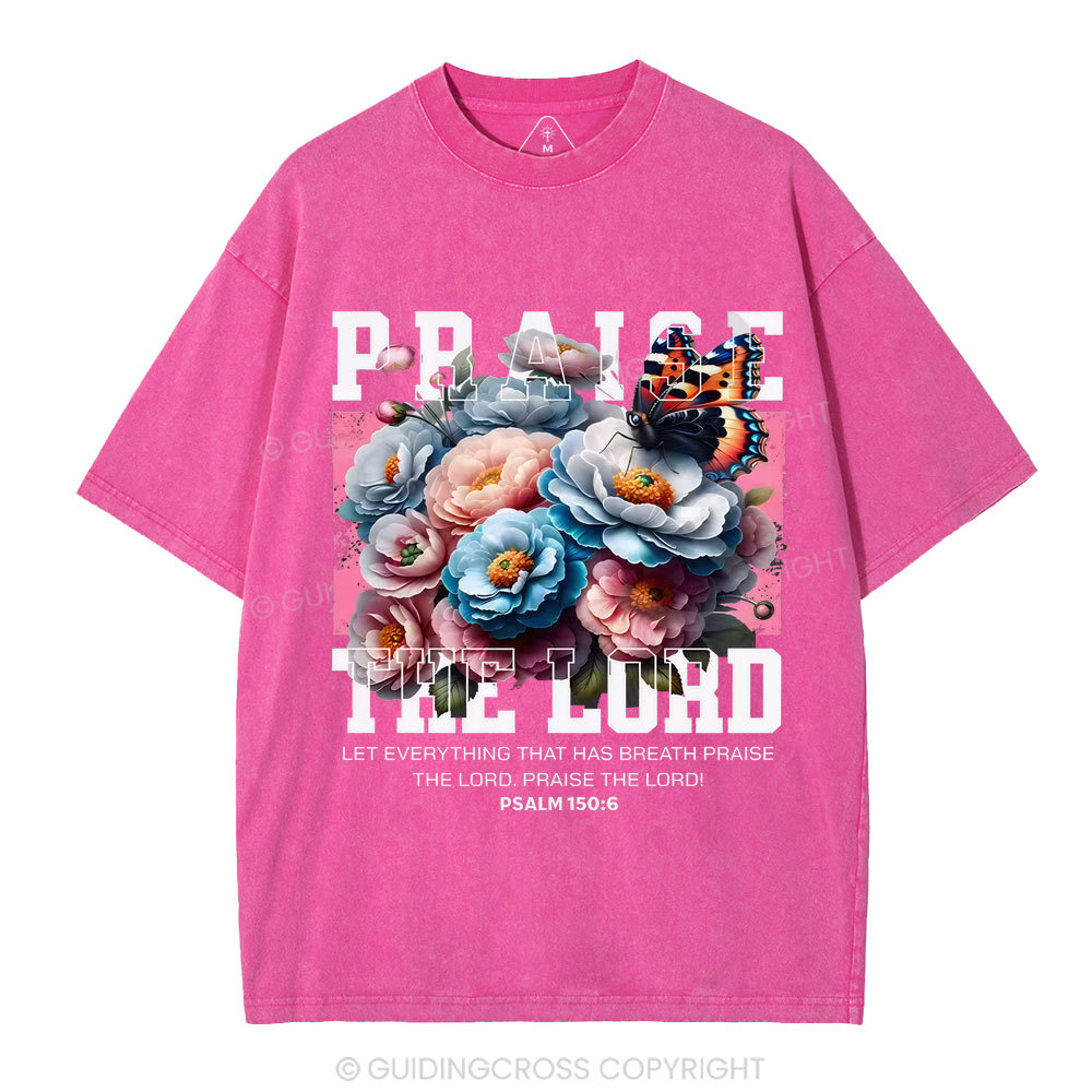 Praise The Lord Christian Washed T-Shirt