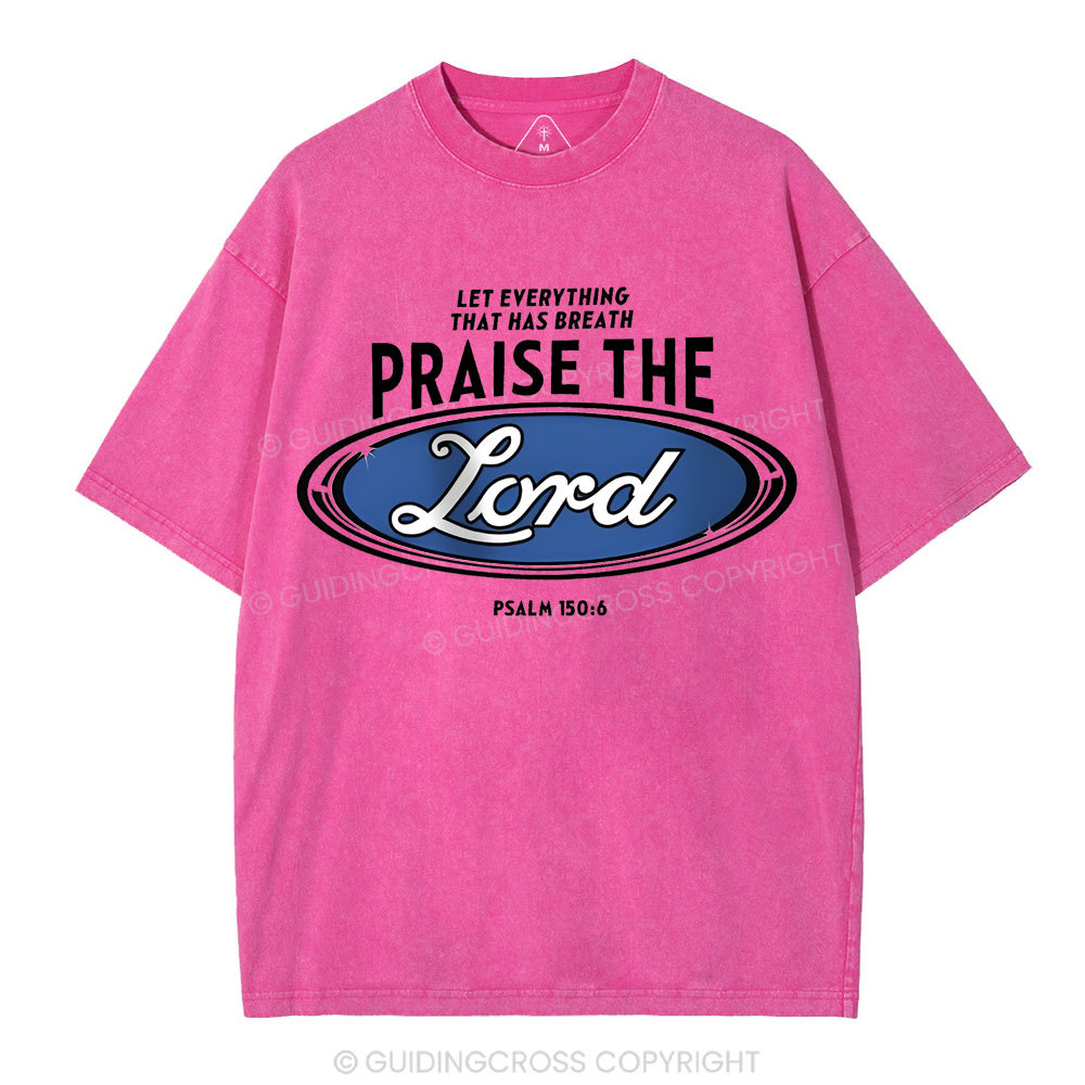 Praise The Lord Christian Washed T-Shirt