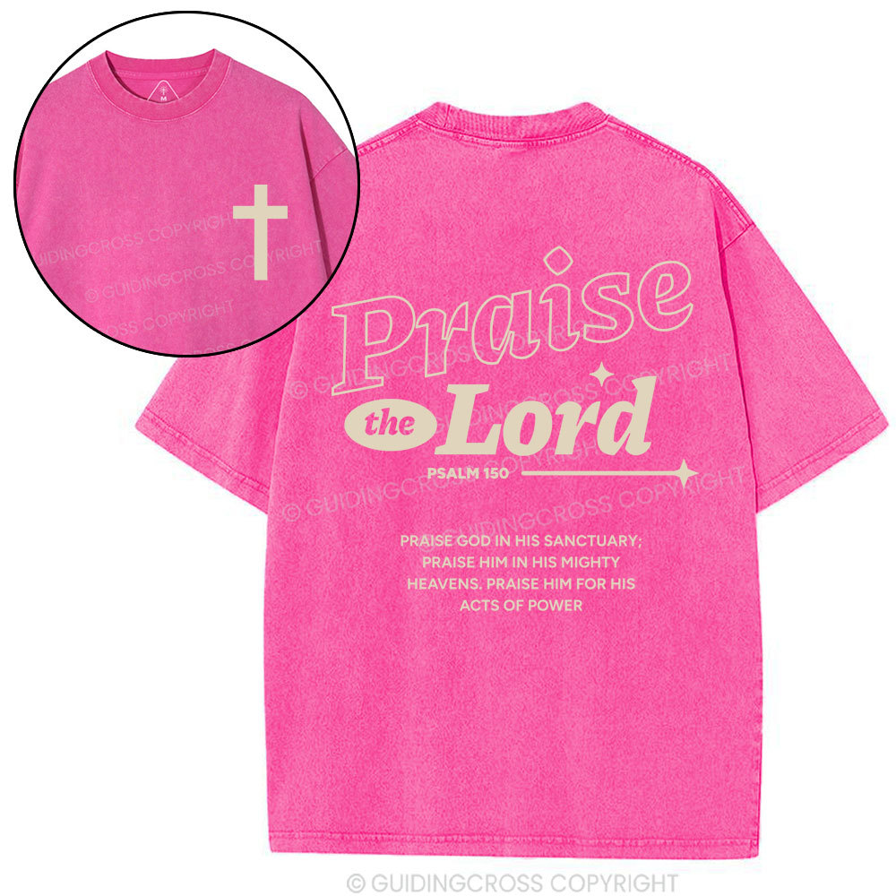 Praise The Lord Christian Washed T-Shirt