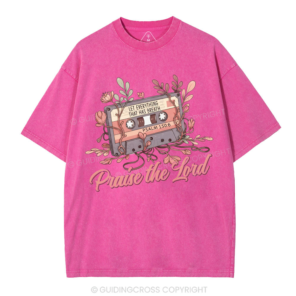 Praise The Lord Christian Washed T-Shirt