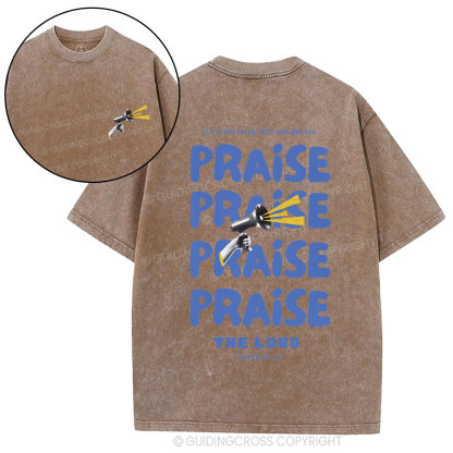 Praise The Lord Christian Washed T-Shirt