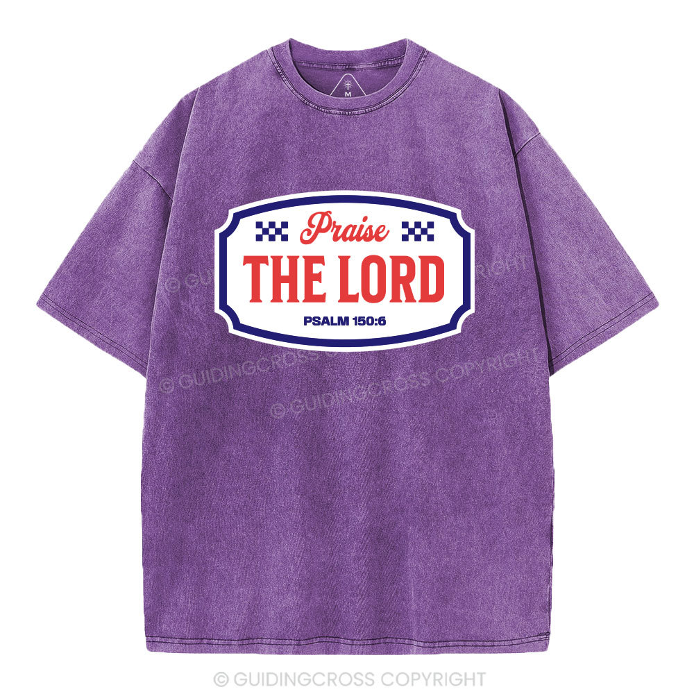Praise The Lord Christian Washed T-Shirt
