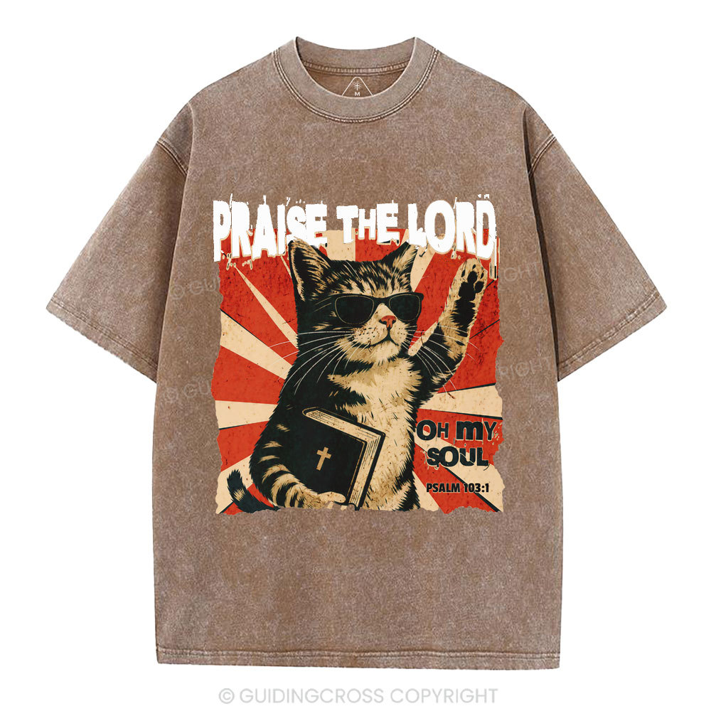 Praise The Lord Christian Washed T-Shirt