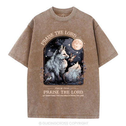 Praise The Lord Christian Washed T-Shirt