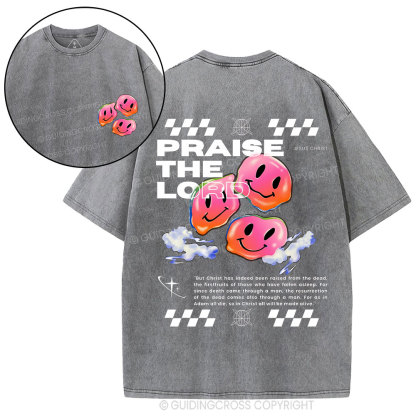 Praise Jesus  Christian Washed T-Shirt