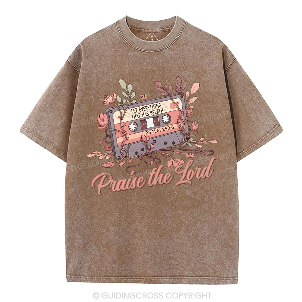 Praise The Lord Christian Washed T-Shirt