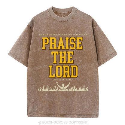 Praise The Lord Christian Washed T-Shirt
