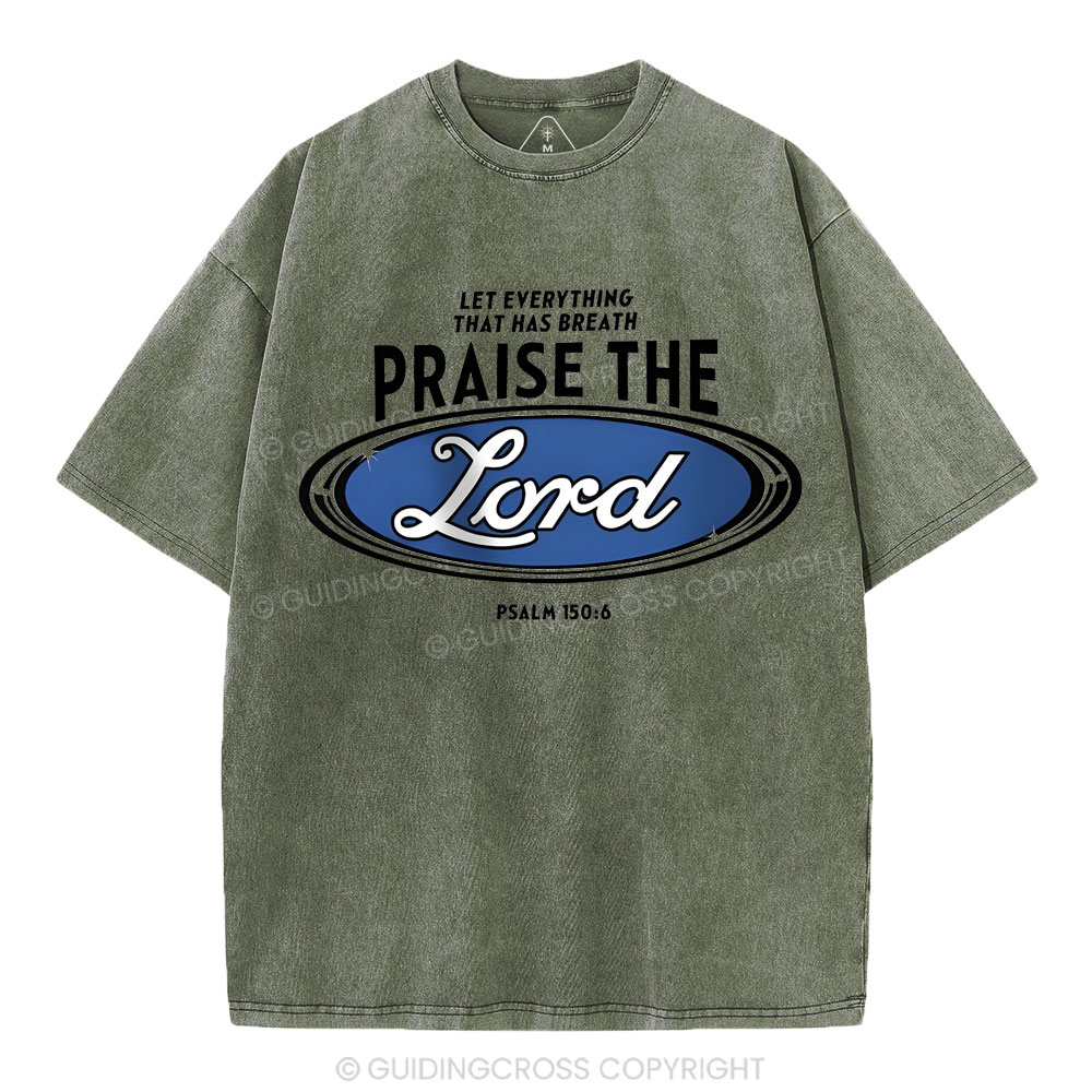 Praise The Lord Christian Washed T-Shirt