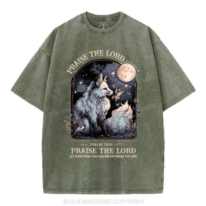 Praise The Lord Christian Washed T-Shirt