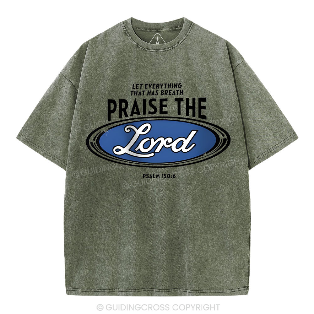 Praise The Lord Christian Washed T-Shirt