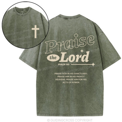 Praise The Lord Christian Washed T-Shirt