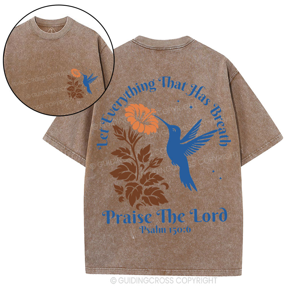 Praise The Lord Christian Washed T-Shirt