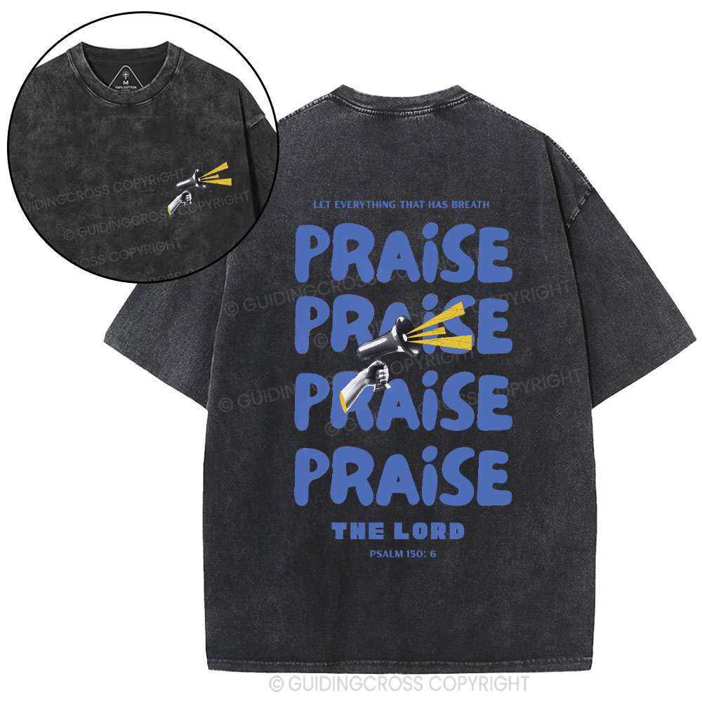 Praise The Lord Christian Washed T-Shirt