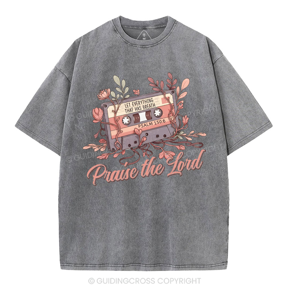 Praise The Lord Christian Washed T-Shirt