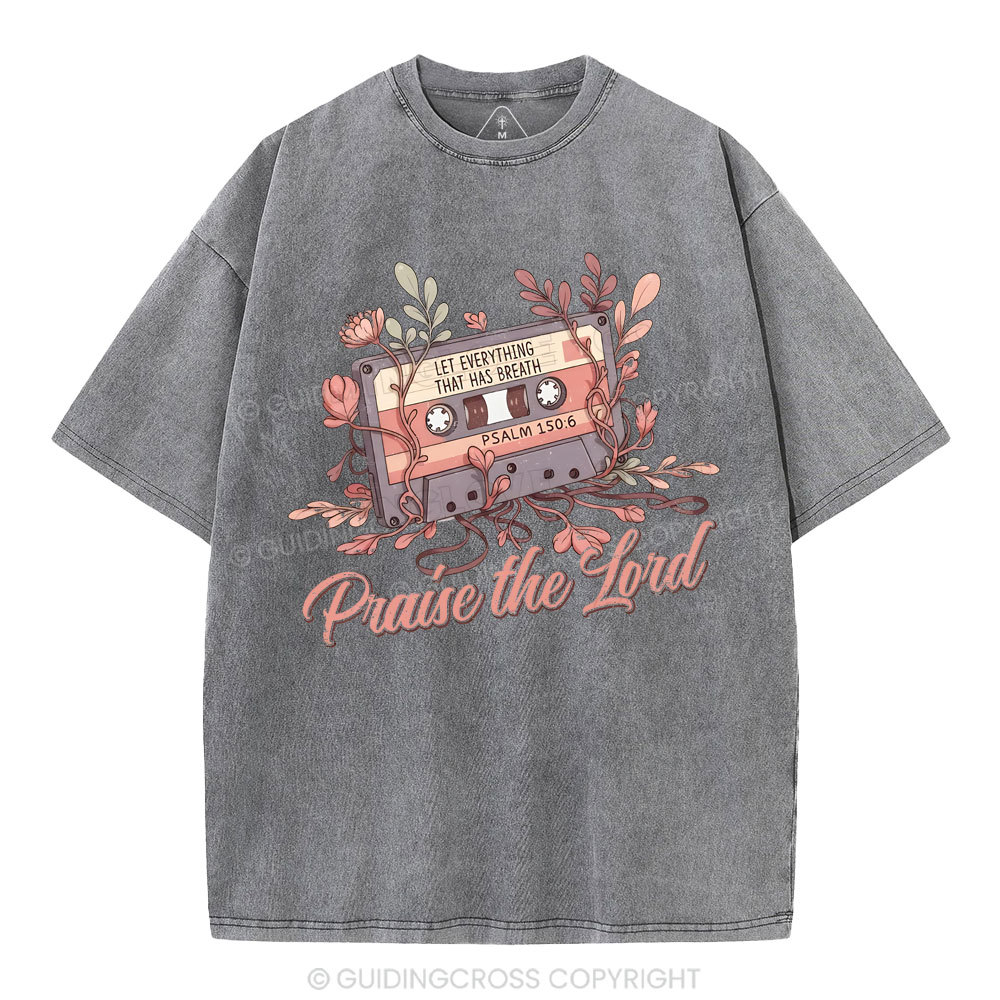 Praise The Lord Christian Washed T-Shirt
