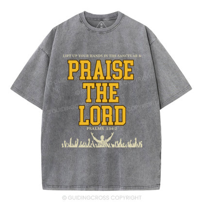 Praise The Lord Christian Washed T-Shirt