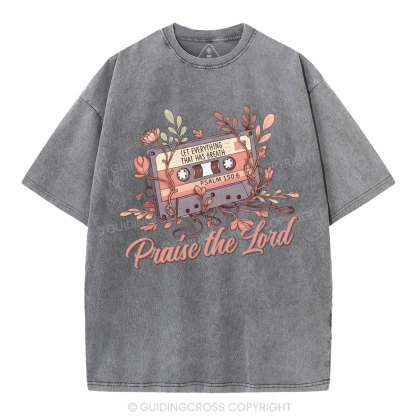 Praise The Lord Christian Washed T-Shirt