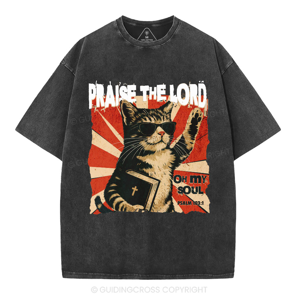 Praise The Lord Christian Washed T-Shirt