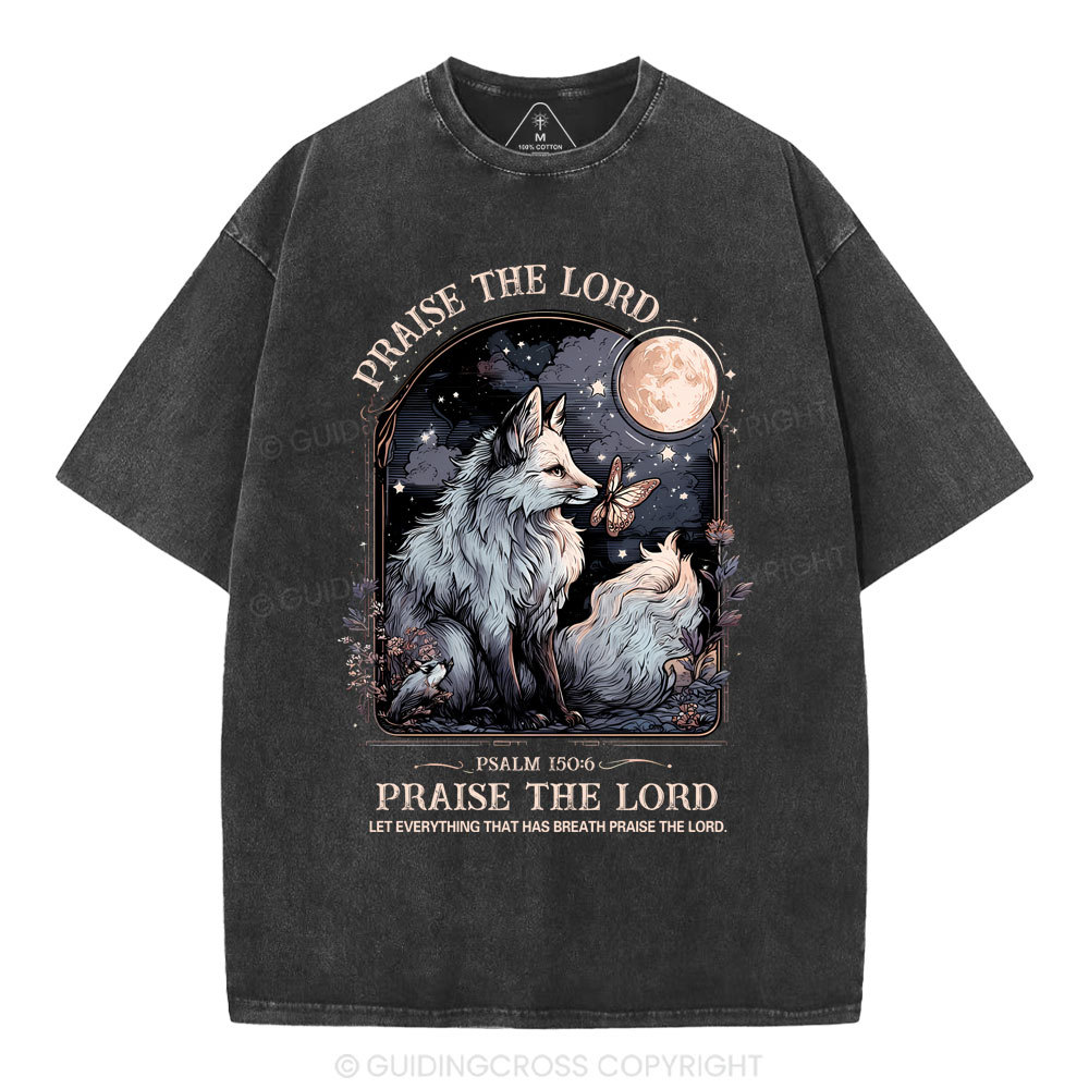 Praise The Lord Christian Washed T-Shirt