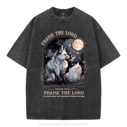 Praise The Lord Christian Washed T-Shirt