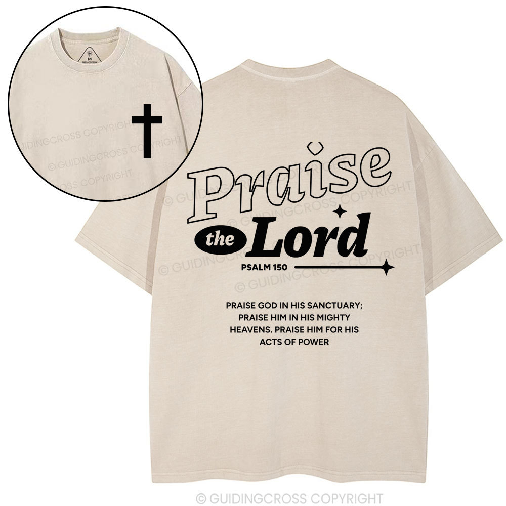 Praise The Lord Christian Washed T-Shirt