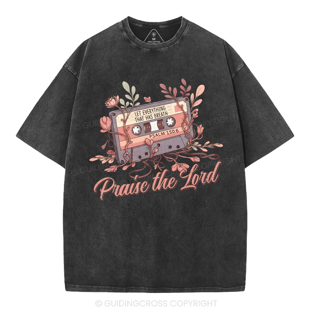 Praise The Lord Christian Washed T-Shirt