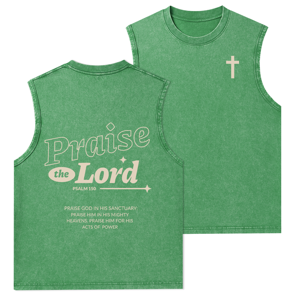 Praise The Lord Christian Washed Tank Top