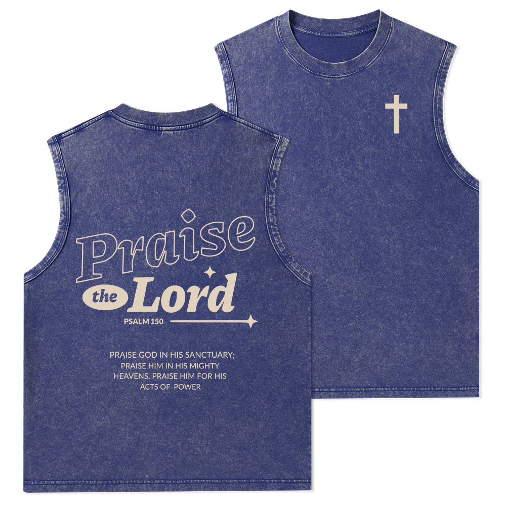 Praise The Lord Christian Washed Tank Top