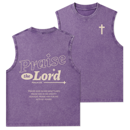 Praise The Lord Christian Washed Tank Top