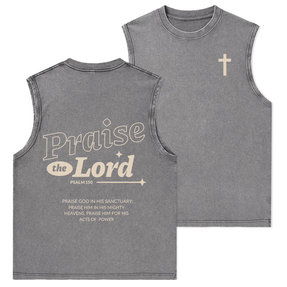 Praise The Lord Christian Washed Tank Top