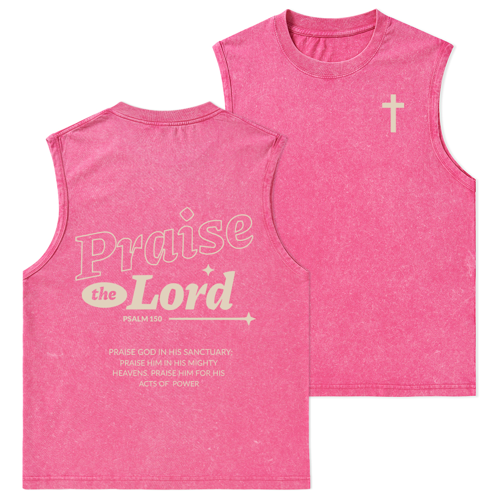 Praise The Lord Christian Washed Tank Top