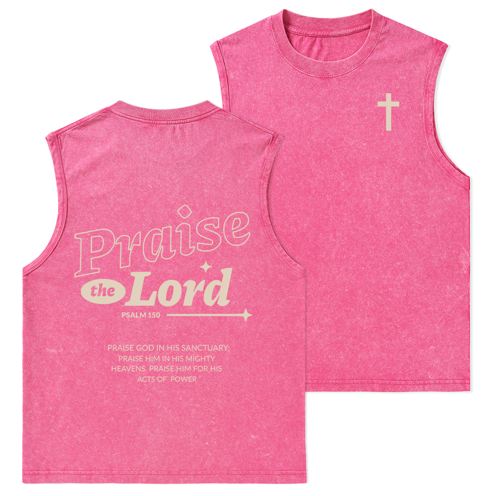 Praise The Lord Christian Washed Tank Top