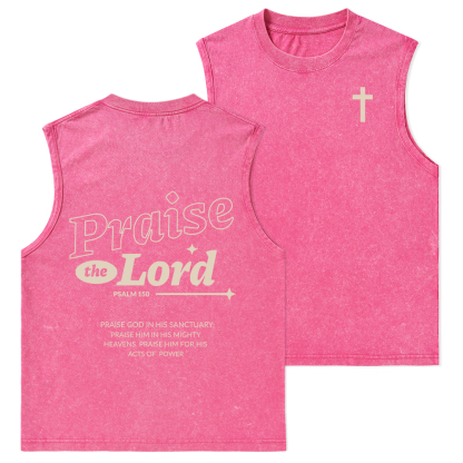 Praise The Lord Christian Washed Tank Top