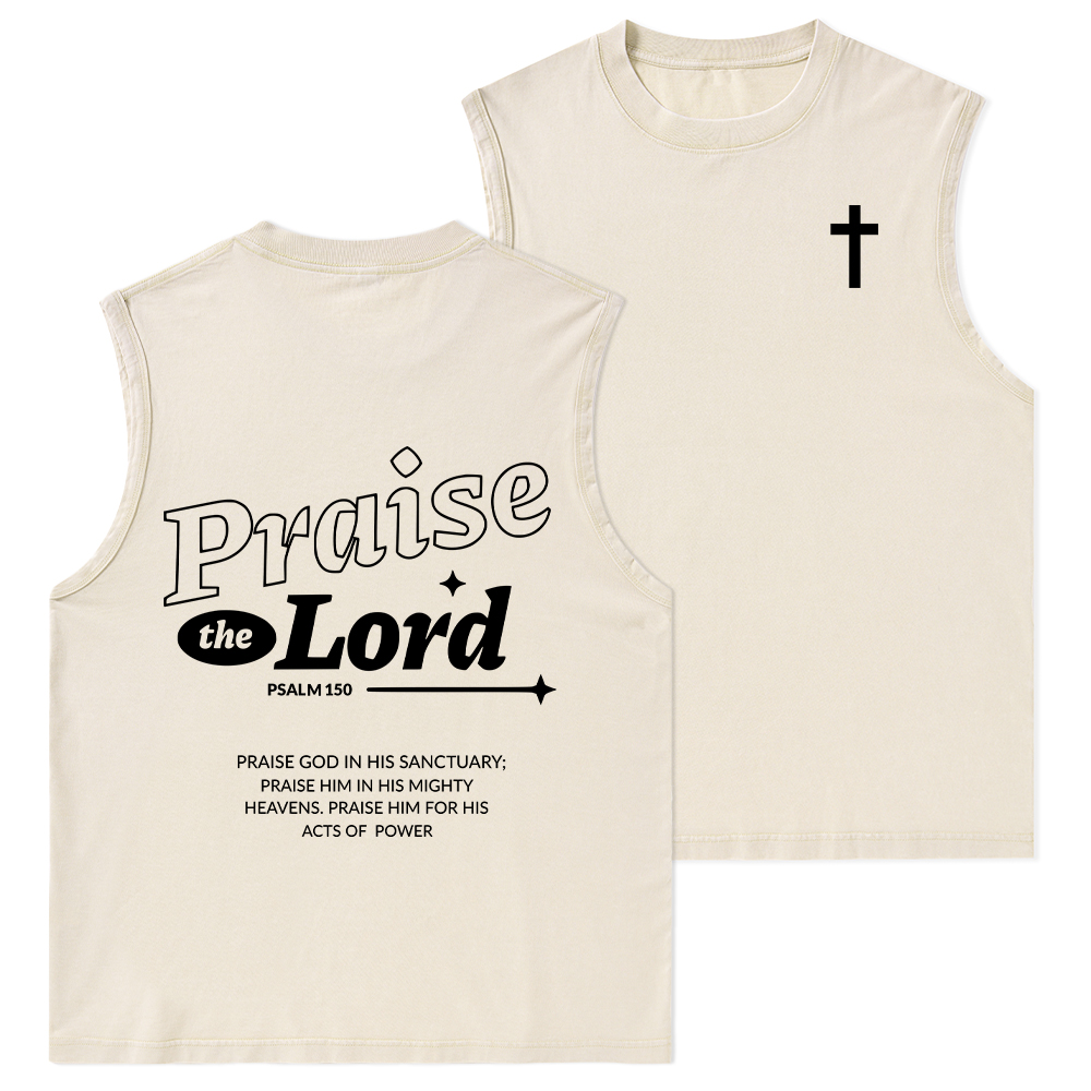 Praise The Lord Christian Washed Tank Top