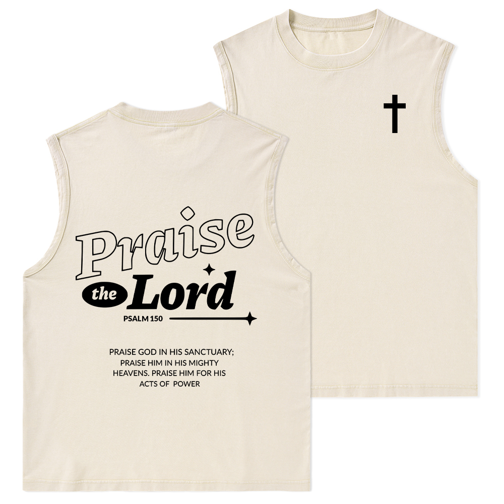Praise The Lord Christian Washed Tank Top
