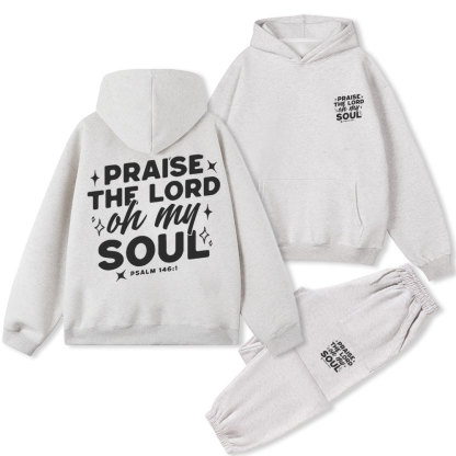 Praise The Lord Ho My Soul Christian Fleece Hoodie Set